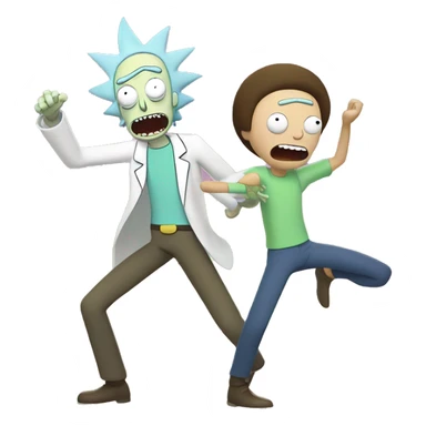 Rick et morty qui dance sticker