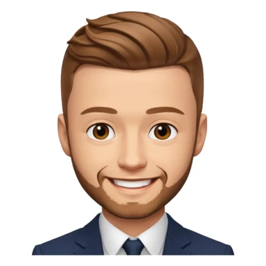 Justin Timberlake with light brown hair sticker