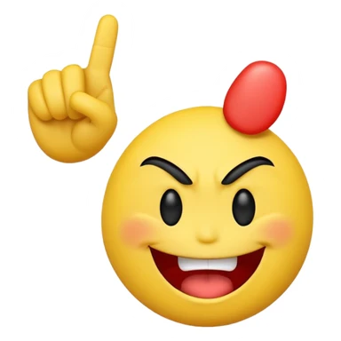 A smiley face doing the middle finger sticker