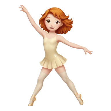 Ginger girl Dancing cream leotard sticker
