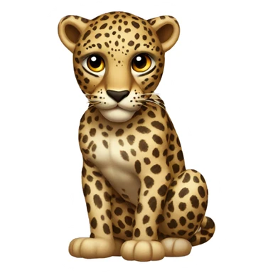 Flirtatious leopard sticker