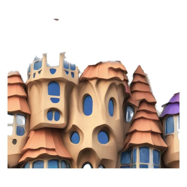 Gaudí colorful house sticker