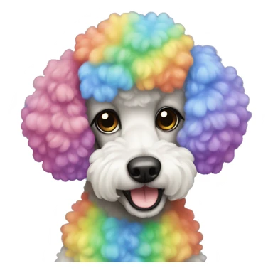 Rainbow Poodle sticker