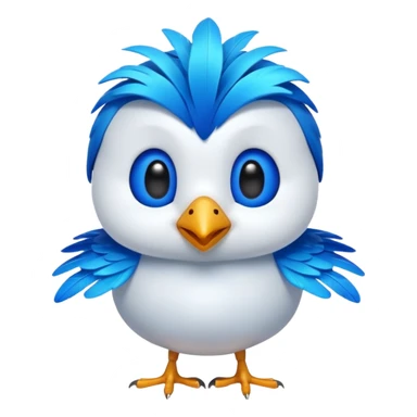
3D emoji of a small bird, in Apple Memoji style. Soft studio lighting, glossy finish, black background, minimalistic and centered composition.
 sticker