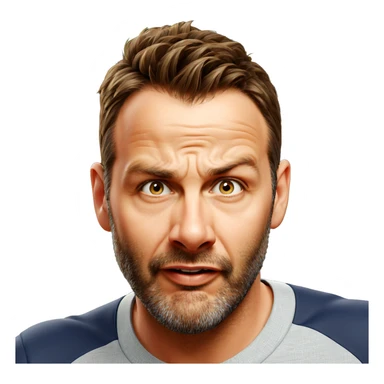 realistic portrait of bearded male sticker