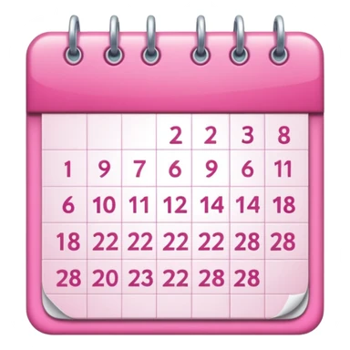 pink calendar sticker