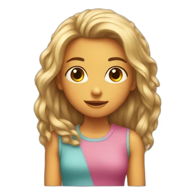 A girl hangin on her older sister  sticker