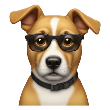 un perro con gafas de fiesta sticker