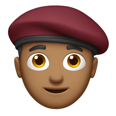 Burgundy beret sticker