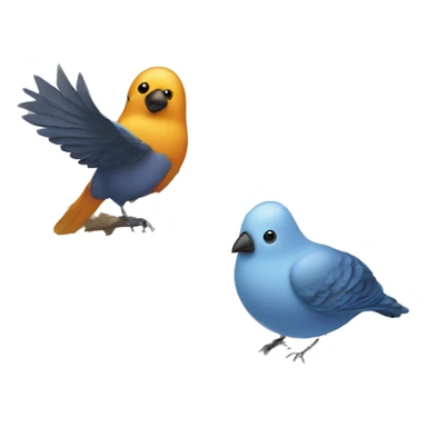 Two birds and a rock sticker