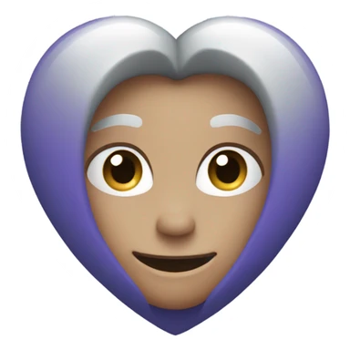 gray purple indigo heart sticker