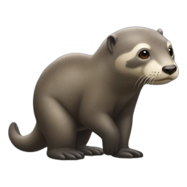 Une loutre sur un éléphant sticker
