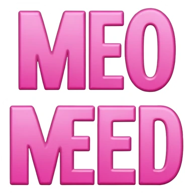 "Need" word, pink color letters, daddy's girl bold font sticker