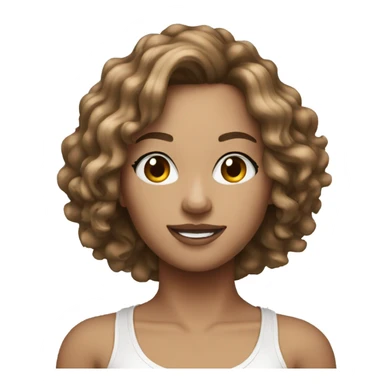 hip hop dancer white brown hair sticker