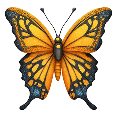 yellow and orange butterfly sticker