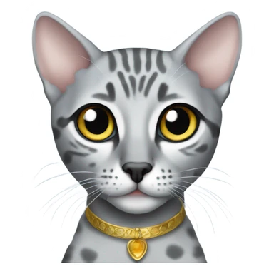 Make grey Egyptian Mau with gin sticker