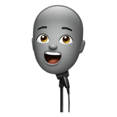 Speaking into microphone sticker