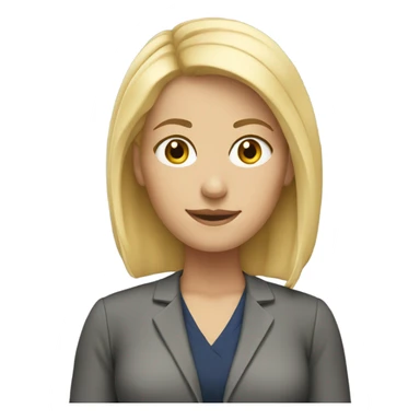 teacher female blonde hair sticker