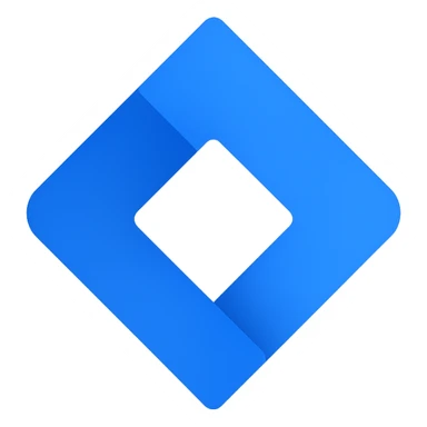 atlassian jira logo as a colored icon, clean and modern sticker