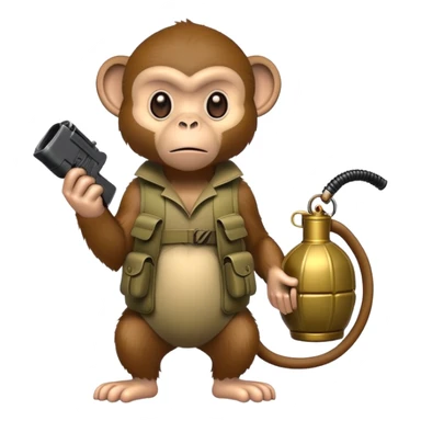 monkey with a grenade sticker