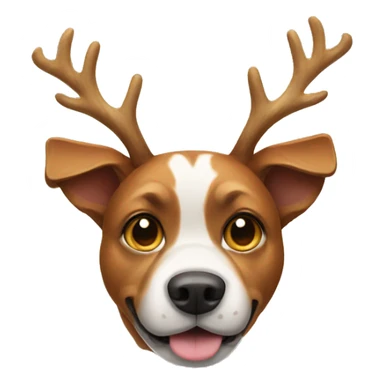 Dog with antlers sticker