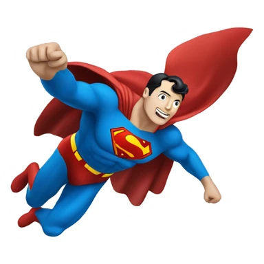Superman flying  sticker