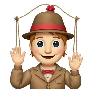 A puppet that you pull with string. sticker