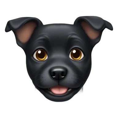 Little black dog with underbite  sticker