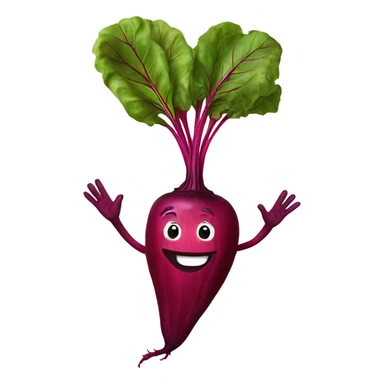 happy beetroot high five sticker