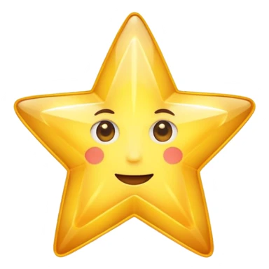 A star looking in the mirrow showing its reflection sticker