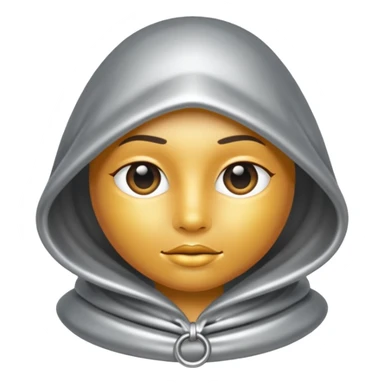 Hood made of silver rings sticker