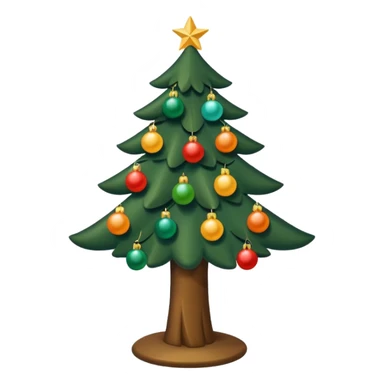 Albero di Natale con luci calde senza palline  sticker