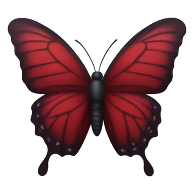 Dark red butterfly sticker