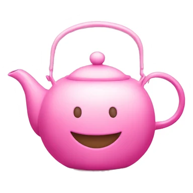Make a tea pot in pink sticker
