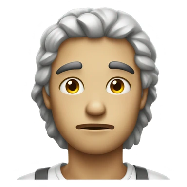 Bored with low and tired eyes sticker