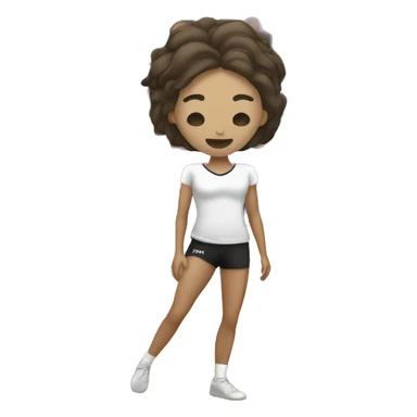 Palestra di ginnastica artistica con una ginnasta dentro  sticker