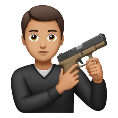 Cara con una clok19 sticker