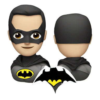 white Batman  sticker