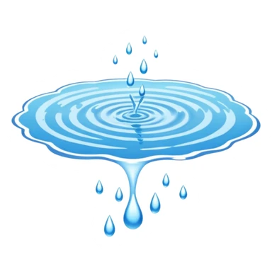 cinematic realistic _  32 a large splashing puddle of water sticker