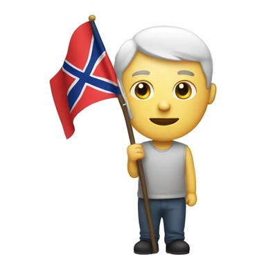 a person with flag sticker