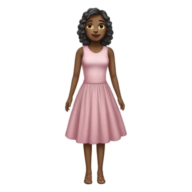 realistic girl in dress sticker