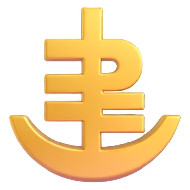gold Chinese yuan sign emoji sticker