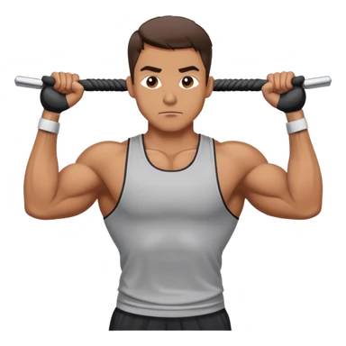 guy cable crossover pec exercise sticker