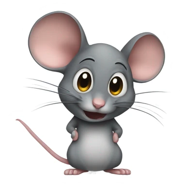 Mouse wearing a big hate sticker