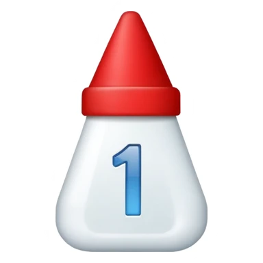 empty red cap with number “1” on it sticker