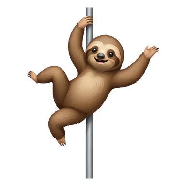 sloth dancing on a pole sticker