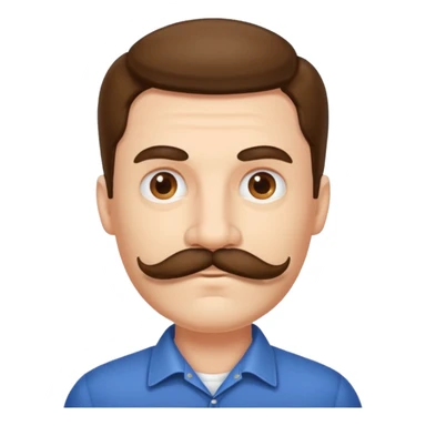 Thick Mustache Man sticker