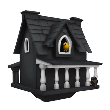 Nevermore Academy Addams house birdhouse  sticker