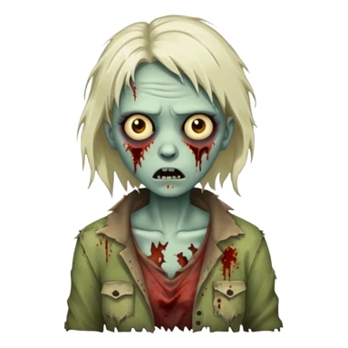 Zombie woman sticker