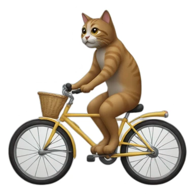 cat ride a bike sticker